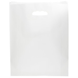 Paper Bag with Handles Kraft Die Cut White 41+10x42cm (250 Units)