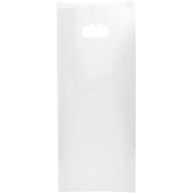 Paper Bag with Handles Kraft Die Cut White 18+6x32cm (50 Units) 
