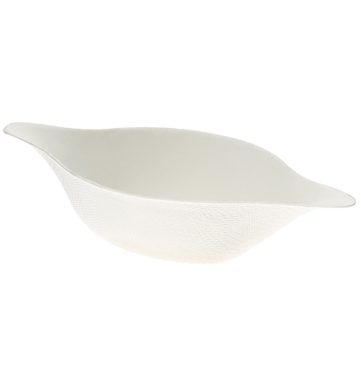 Sugarcane Mini Bowl Oval Shape White 11x5,2x2,5cm (300 Units) Sugarcane Mini Bowl Oval Shape White 11x5,2x2,5cm (300 Units)