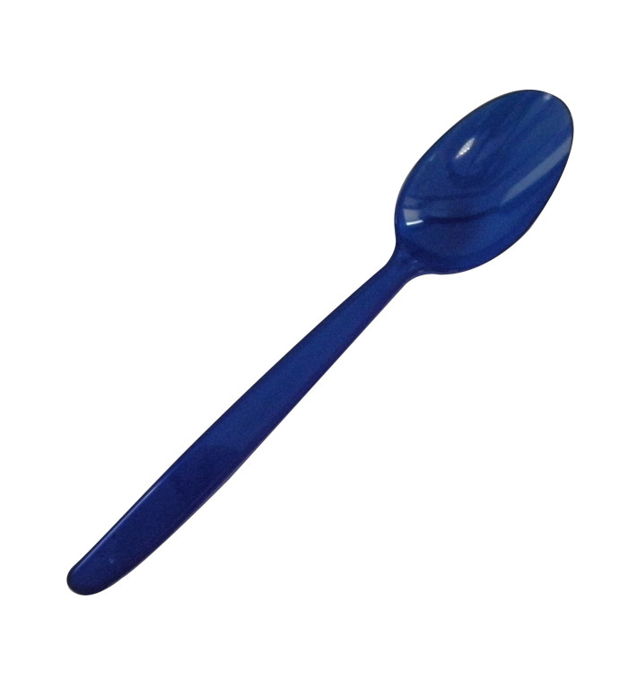 Plastic Ice Cream Spoon PS Blue 15,5cm (50 Units) Plastic Ice Cream Spoon PS Blue 15,5cm (50 Units)