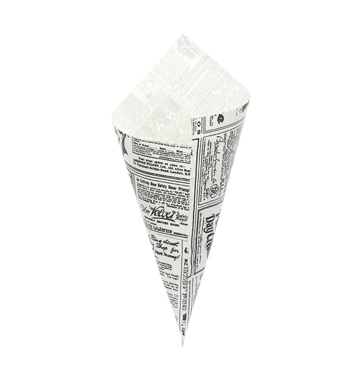 Paper Food Cone Grease-Proof "Times" 29,5cm 250g (2.000 Units) Paper Food Cone Grease-Proof "Times" 29,5cm 250g (2.000 Units)