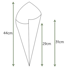 Paper Food Cone Natural 42cm 600g (1.000 Units)
