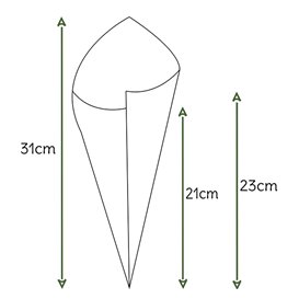 Paper Food Cone Natural 29,5cm 250g (2.000 Units)