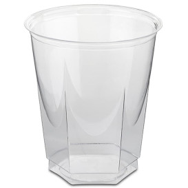 Plastic Cup PS Crystal Hexagonal shape 250ml (50 Units)