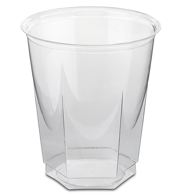Plastic Cup PS Crystal Hexagonal shape 250ml (50 Units) Plastic Cup PS Crystal Hexagonal shape 250ml (50 Units)