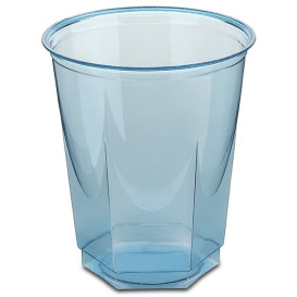 Plastic Cup PS Crystal Hexagonal shape Turquoise 250ml (250 Units)