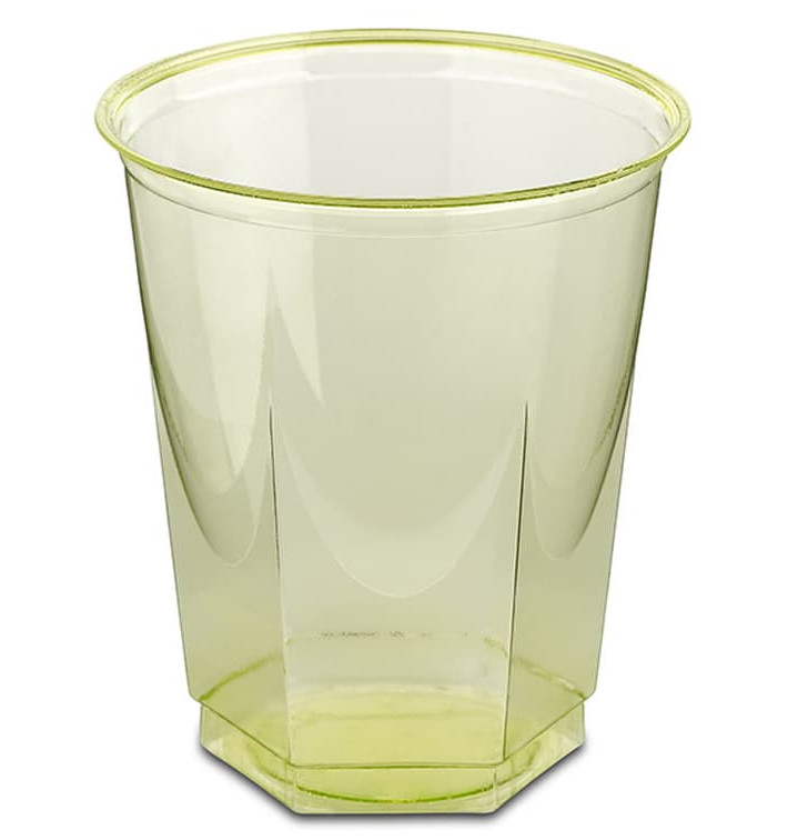 Plastic Cup PS Crystal Hexagonal shape Pistachio 250ml (250 Units) Plastic Cup PS Crystal Hexagonal shape Pistachio 250ml (250 Units)