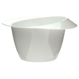 Plastic Tasting Bowl Hat Design PS "York" White 60ml (24 Units)