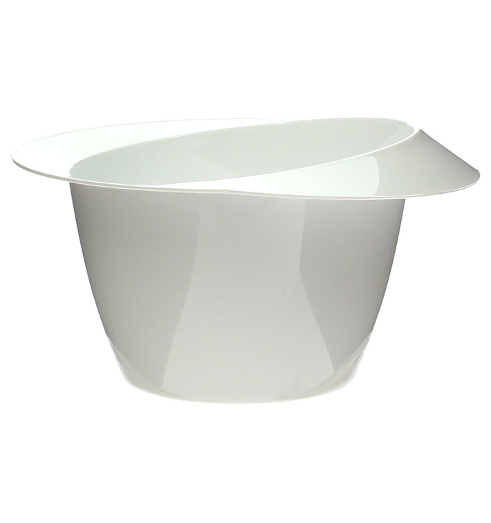 Plastic Tasting Bowl Hat Design PS "York" White 60ml (24 Units) Plastic Tasting Bowl Hat Design PS "York" White 60ml (24 Units)