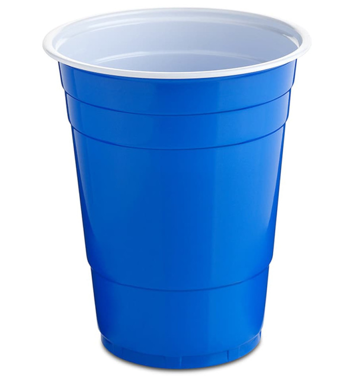 Plastic Cup PS Blue American Party 550ml (400 Units) Plastic Cup PS Blue American Party 550ml (400 Units)