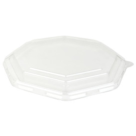 Plastic Lid PET for Container Hexagon Shape 23x23cm (100 Units)