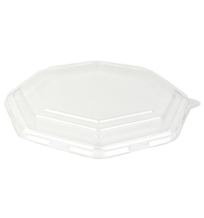 Plastic Lid PET for Container Hexagon Shape 23x23cm (100 Units) Plastic Lid PET for Container Hexagon Shape 23x23cm (100 Units)