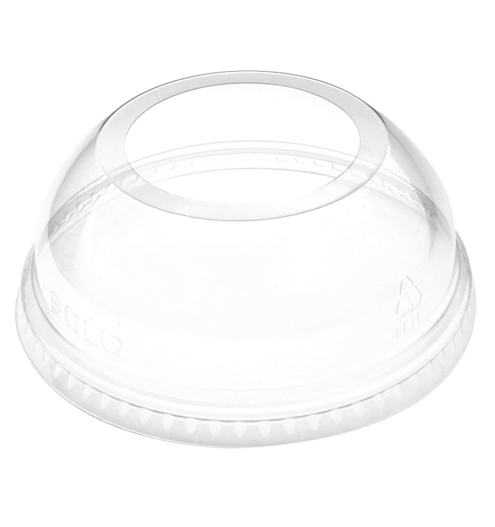 Plastic Dome Lid PET Crystal Single Opening Ø9,8cm (100 Units) Plastic Dome Lid PET Crystal Single Opening Ø9,8cm (100 Units)