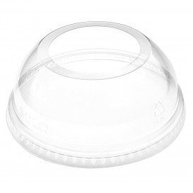 Plastic Dome Lid PET Crystal Single Opening Ø9,8cm (1000 Units)