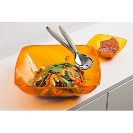 Plastic Bowl PS Crystal Hard Orange 3500ml 28x28cm (1 Unit) 