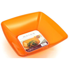 Plastic Bowl PS Crystal Hard Orange 3500ml 28x28cm (1 Unit) 