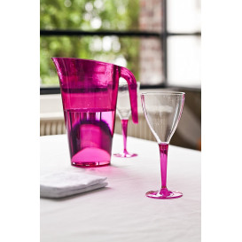 Plastic Jar PS Reusable Raspberry 1.500 ml  (1 Unit)