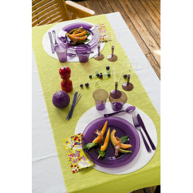 Plastic Stemmed Glass Wine Eggplant 130ml (6 Units) 