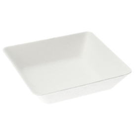 Sugarcane Mini Plate Deep White 6,5x6,5 cm (600 Units)