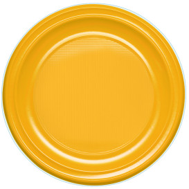 Plastic Plate PS Deep Mango 22 cm (30 Units) 