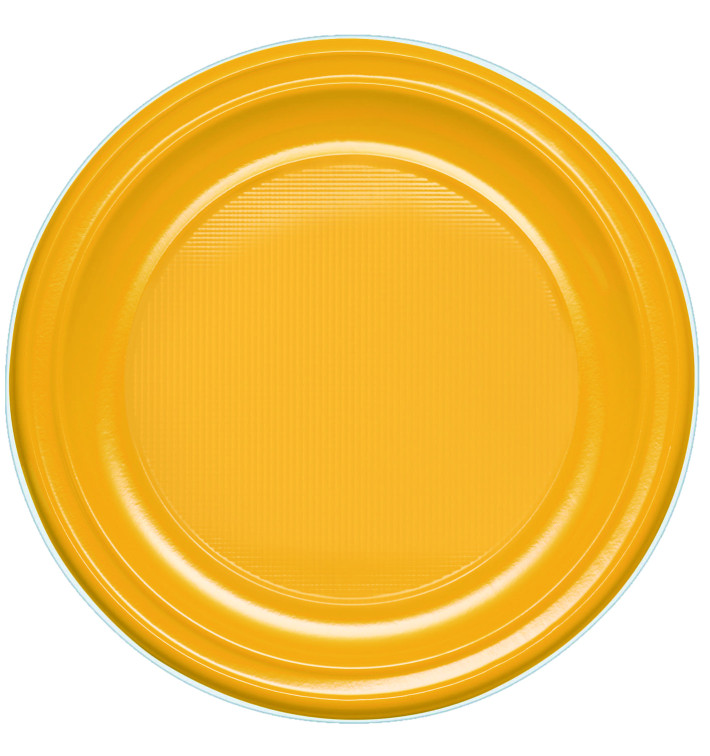 Plastic Plate PS Flat Mango 17 cm (1100 Units)