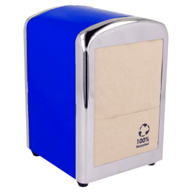 Napkin Steel Dispenser "Miniservis" Blue 10,5x9,7x14cm (12 Units)