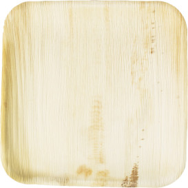 Palm Leaf Mini Plate Square Shape 10x10x2,5cm (25 Units) 
