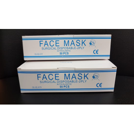 Disposable Surgical Mask Rectangular Shape "TST" Blue 2C (50 Units)