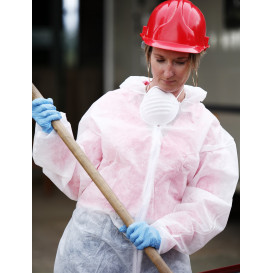 Disposable Plastic Coverall "TST" PP Hood Zipper 25g Size L (50 Units)