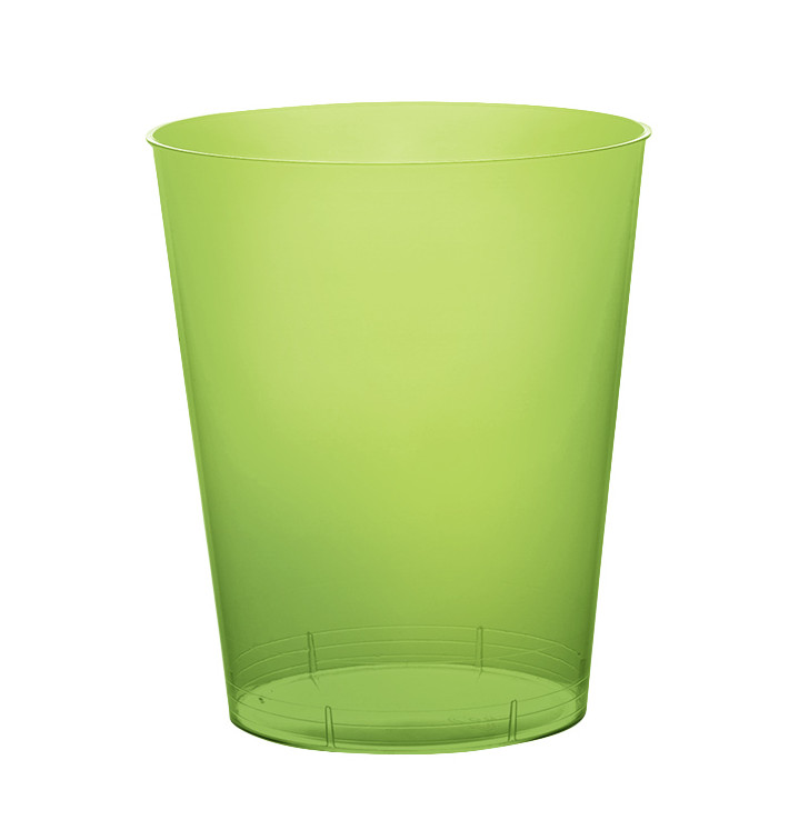 Plastic Cup PS "Moon" Lime Green Clear 350ml (20 Units) Plastic Cup PS "Moon" Lime Green Clear 350ml (20 Units)