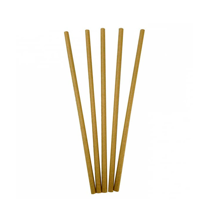 Paper Straw Straight Kraft Ø0,6cm 20cm (100 Units) Paper Straw Straight Kraft Ø0,6cm 20cm (100 Units)