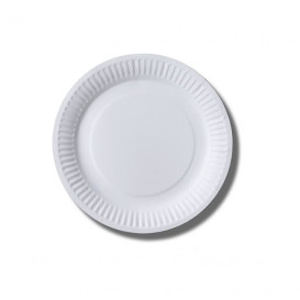 Paper Plate Biocoated White 18 cm (20 Units) 