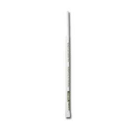 Plastic Straw Flexible PLA Wrapped White Ø0,5cm 21cm (250 Units)