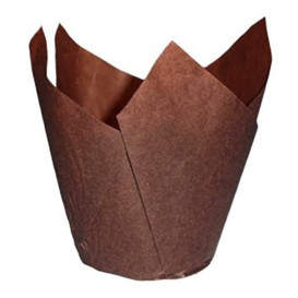 Cupcake Liner Tulip shape Brown Ø5x4,2/7,2cm (2160 Units)