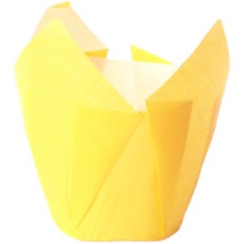 Cupcake Liner Tulip shape Yellow Ø5x4,2/7,2cm (135 Units) 