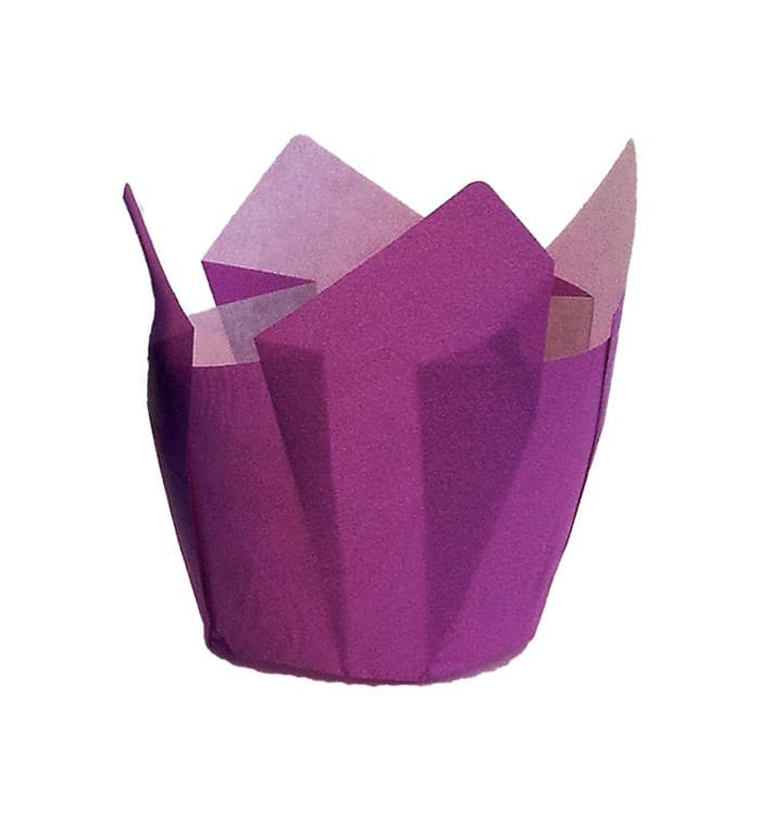 Cupcake Liner Tulip shape Violet Ø5x4,2/7,2cm (135 Units) Cupcake Liner Tulip shape Violet Ø5x4,2/7,2cm (135 Units)