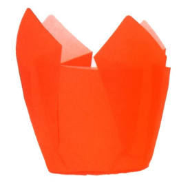 Cupcake Liner Tulip shape Orange Ø5x4,2/7,2cm (135 Units) 