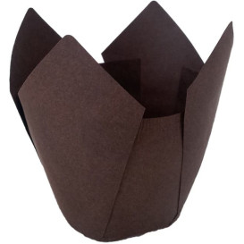 Cupcake Liner Tulip shape Brown Ø5x4,2/7,2cm (2160 Units)