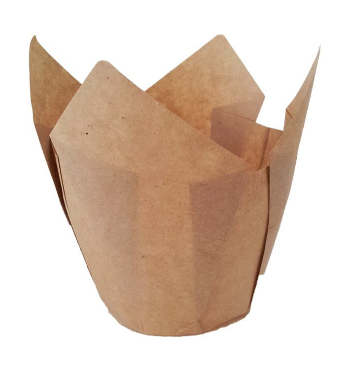 Cupcake Liner Tulip shape Nature Ø5x5/8cm (2000 Units) Cupcake Liner Tulip shape Nature Ø5x5/8cm (2000 Units)