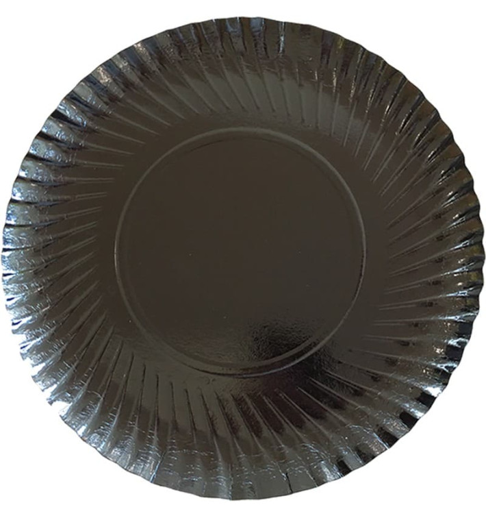 Paper Plate Round Shape Black 27cm (100 Units) Paper Plate Round Shape Black 27cm (100 Units)
