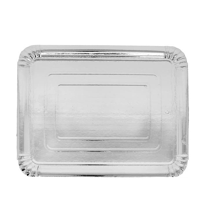 Paper Tray Rectangular shape Silver 22x28 cm (100 Units) Paper Tray Rectangular shape Silver 22x28 cm (100 Units)