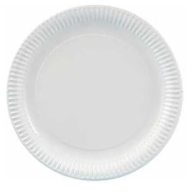 Paper Plate Round Shape White 44cm (100 Units)