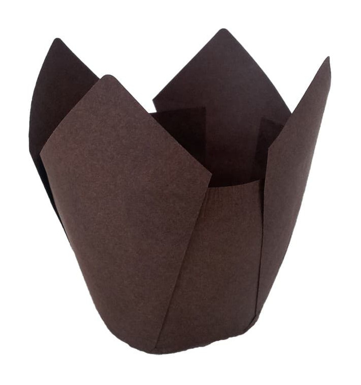 Cupcake Liner Tulip shape Brown Ø5x5,5/8cm (3.500 Units) Cupcake Liner Tulip shape Brown Ø5x5,5/8cm (3.500 Units)