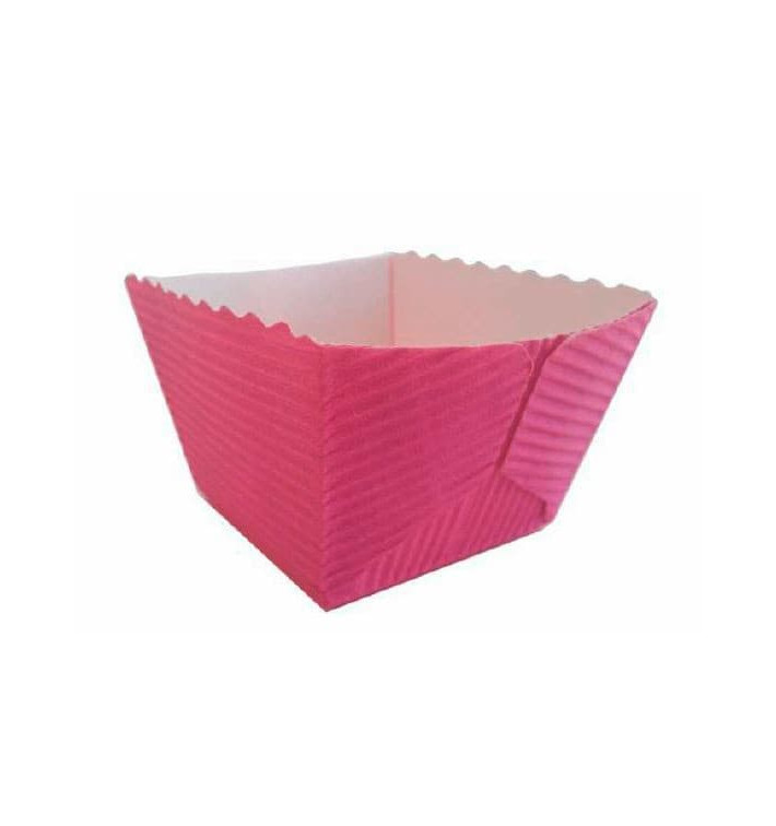 Paper Baking Mold Square Shape Violet Ø4,2x3,7 cm (1500 Units) Paper Baking Mold Square Shape Violet Ø4,2x3,7 cm (1500 Units)