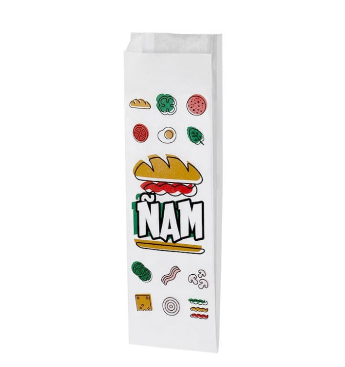 Paper Baguette Bag Grease-Proof Opened 9+5x32cm (125 Units) Paper Baguette Bag Grease-Proof Opened 9+5x32cm (125 Units)