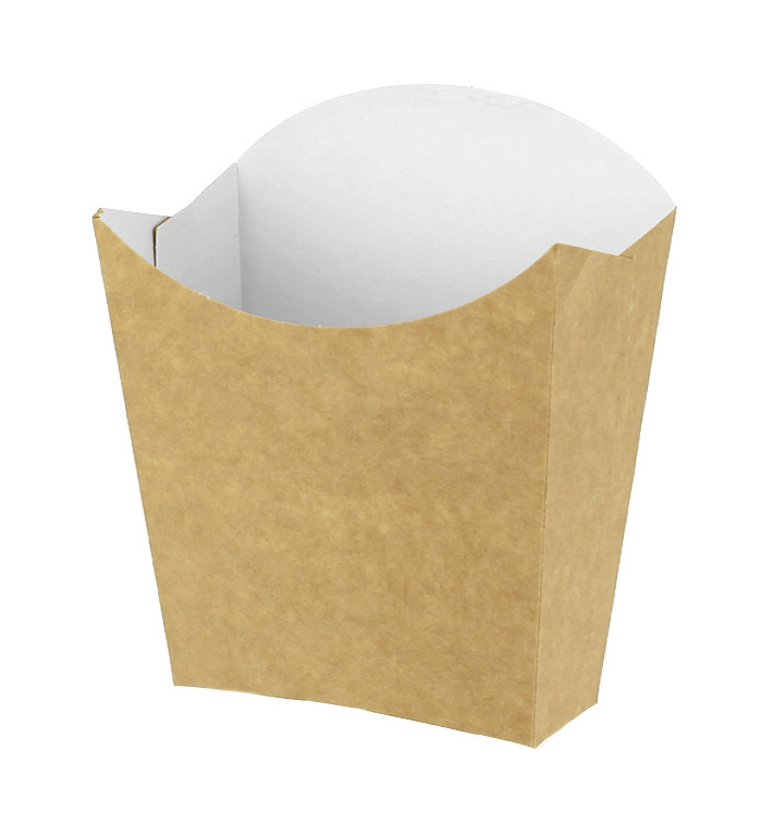 Paper French Fries Scoop Container Kraft Small size 8,2x2,2x9cm (600 Units) Paper French Fries Scoop Container Kraft Small size 8,2x2,2x9cm (600 Units)