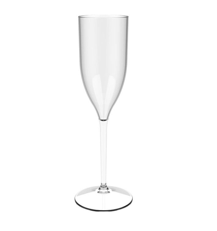 Reusable Plastic Flute Sparkling Wine Clear Tritan "Bio Based" 375ml (1 Unit) Reusable Plastic Flute Sparkling Wine Clear Tritan "Bio Based" 375ml (1 Unit)
