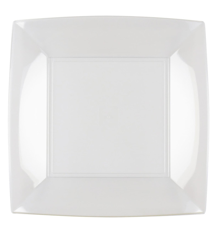 Reusable Plate Flat Clear "Bio Based" "Nice" PP 23 cm (300 Units) Reusable Plate Flat Clear "Bio Based" "Nice" PP 23 cm (300 Units)