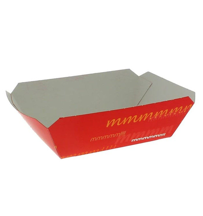Paper Food Boat Tray 250ml 9,6x6,5x4,2cm (1000 Units) Paper Food Boat Tray 250ml 9,6x6,5x4,2cm (1000 Units)