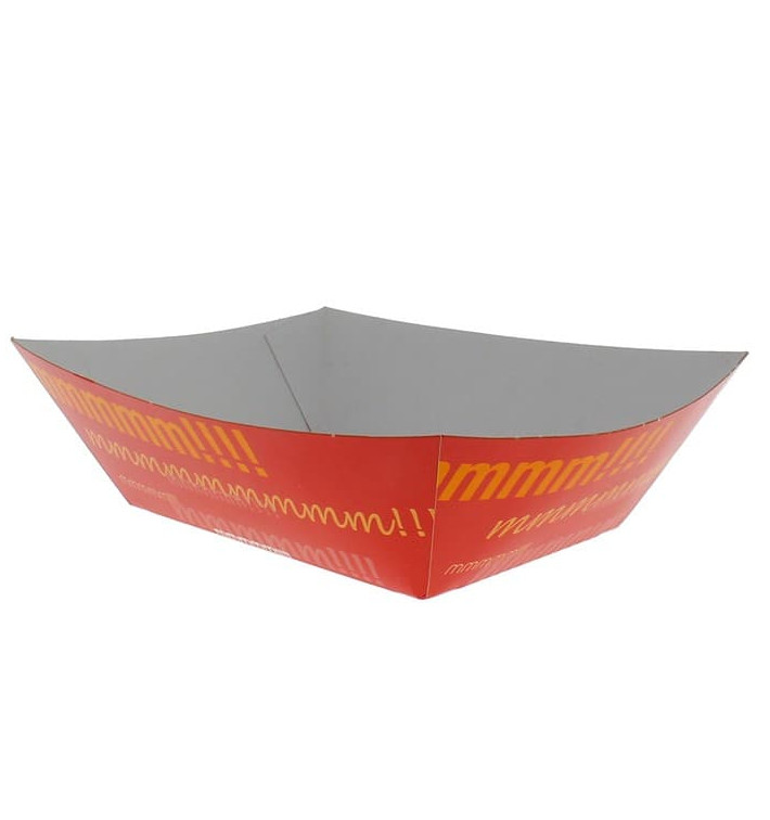 Paper Food Boat Tray 525ml 12,1x8,1x5,5cm (600 Units) Paper Food Boat Tray 525ml 12,1x8,1x5,5cm (600 Units)
